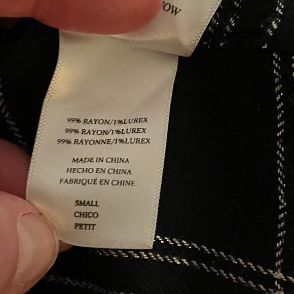 Rails Hunter Navy Snow Metallic Plaid Button Down Shirt Women’s Small - Picture 8 of 9